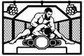 Cuadro metálico MMA Khamzat Chimaev estilo corte láser
