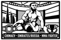 Khamzat Chimaev Chechnya/Sweden cuadro metálico MMA Stracci
