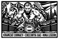 Cuadro metálico MMA Khamzat Chimaev estilo corte metálico no oficial