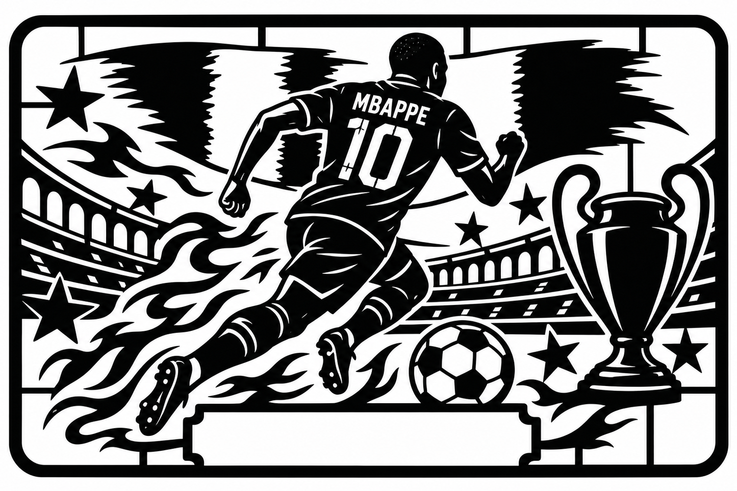 Cuadro metálico Mundial 2026 Kylian Mbappé Francia