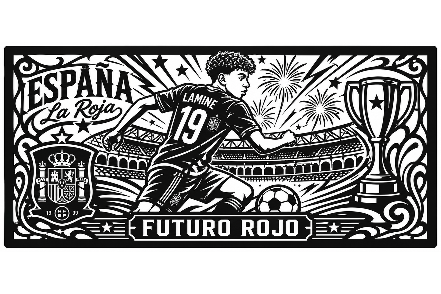 Cuadro metálico Mundial 2026 Lamine Yamal España