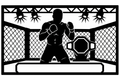 Cuadro metálico MMA Leon Edwards estilo corte láser