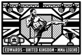 Cuadro metálico MMA Leon Edwards - Stracci Cards - EDWARDS - UNITED KINGDOM - MMA LEGEND