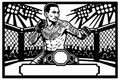 Cuadro metálico MMA Max Holloway estilo corte láser