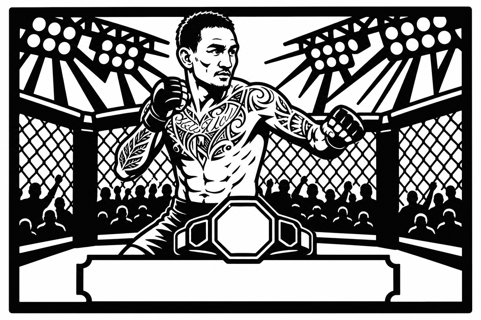 Cuadro metálico MMA Max Holloway - Stracci Cards