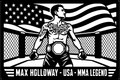 Max Holloway USA cuadro metálico MMA Stracci