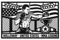 Cuadro metálico MMA Max Holloway - Stracci Cards - HOLLOWAY - UNITED STATES - MMA LEGEND