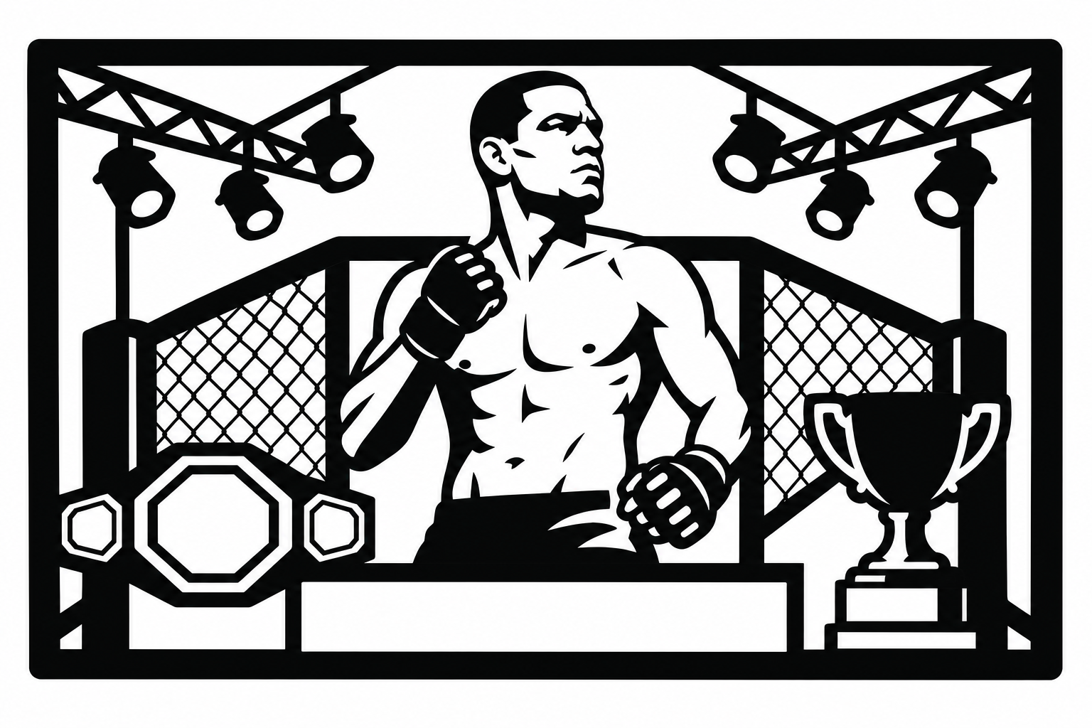 Cuadro metálico MMA Nate Diaz - Stracci Cards