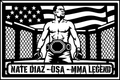 Nate Diaz USA cuadro metálico MMA Stracci