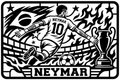 Cuadro metálico Mundial 2026 Neymar Jr Brasil