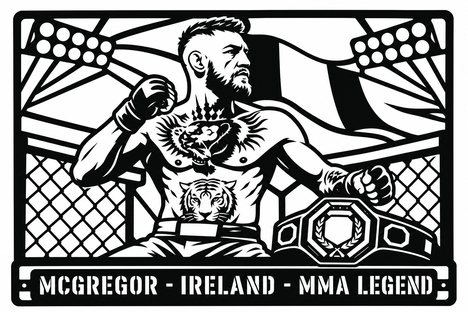 Cuadro metálico MMA McGregor - Stracci Cards