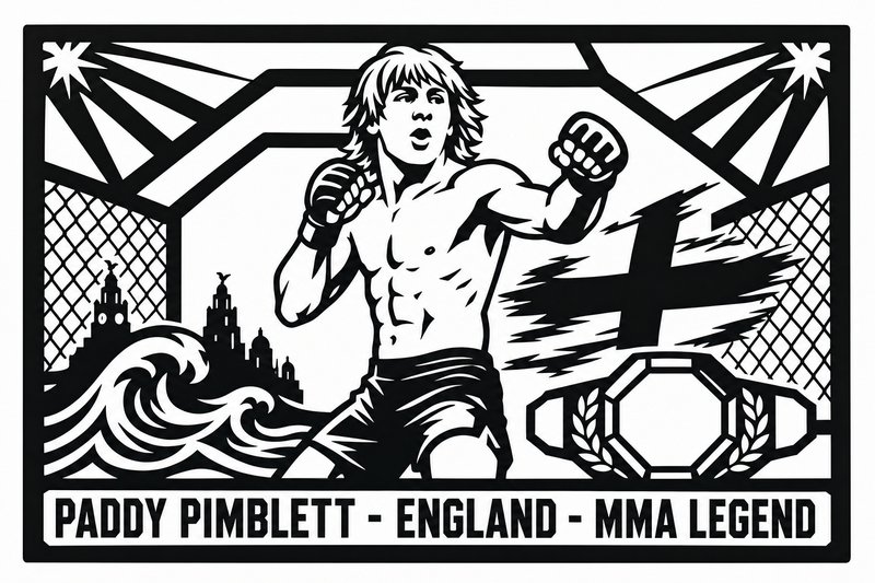 Paddy Pimblett England cuadro metálico MMA Stracci