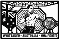Robert Whittaker Australia cuadro metálico MMA Stracci