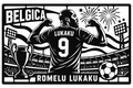 Cuadro metálico Mundial 2026 Romelu Lukaku Bélgica