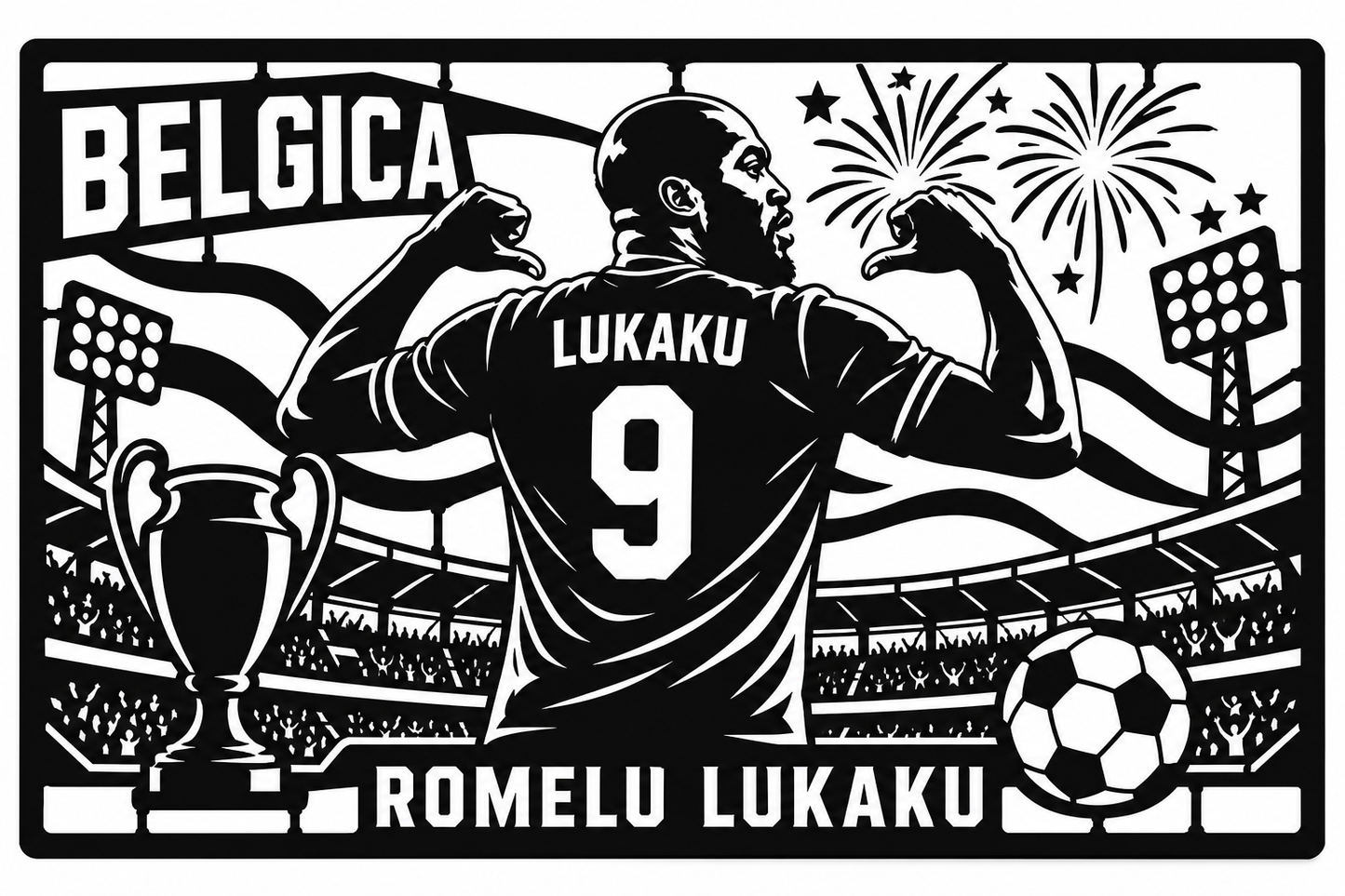 Cuadro metálico Mundial 2026 Romelu Lukaku Bélgica