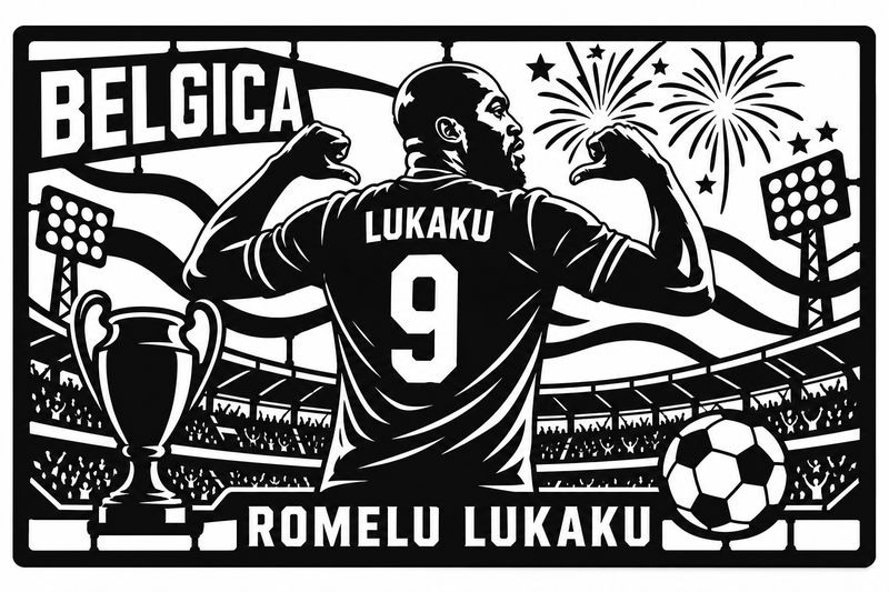 Cuadro metálico Mundial 2026 Romelu Lukaku Bélgica