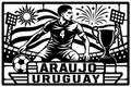 Cuadro metálico Mundial 2026 Ronald Araújo Uruguay