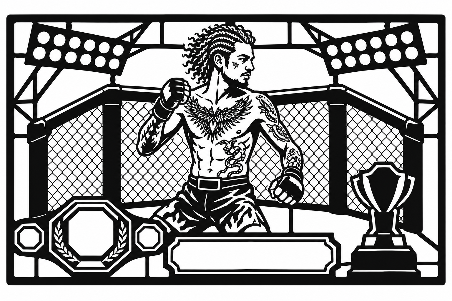 Cuadro metálico MMA Sean O'Malley - Stracci Cards