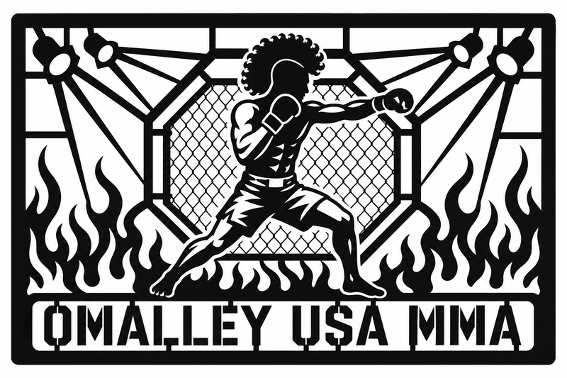 Cuadro metálico MMA Sean O'Malley Estados Unidos - Stracci Cards - O’MALLEY USA MMA