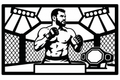 Cuadro metálico MMA Stipe Miocic estilo corte láser