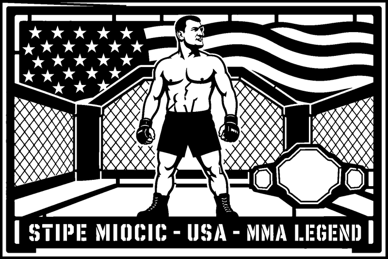 Stipe Miocic USA cuadro metálico MMA Stracci