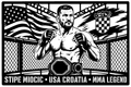 Cuadro metálico MMA Stipe Miocic estilo corte metálico no oficial