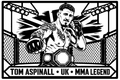 Cuadro metálico MMA Tom Aspinall estilo corte metálico no oficial