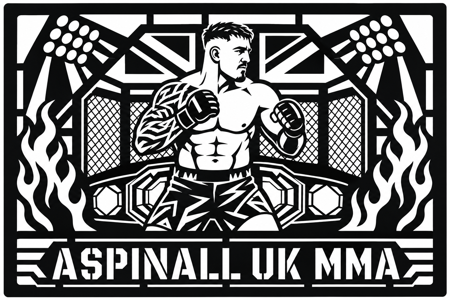 Cuadro metálico MMA Tom Aspinall Reino Unido - Stracci Cards
