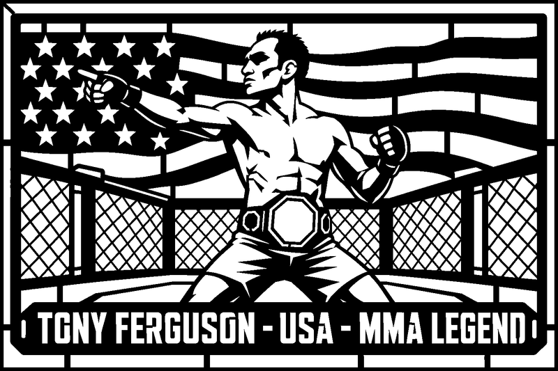 Tony Ferguson USA cuadro metálico MMA Stracci