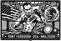 Cuadro metálico MMA Tony Ferguson estilo corte metálico no oficial