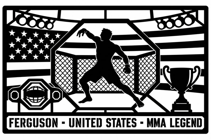 Cuadro metálico MMA Tony Ferguson - Stracci Cards - FERGUSON - UNITED STATES - MMA LEGEND