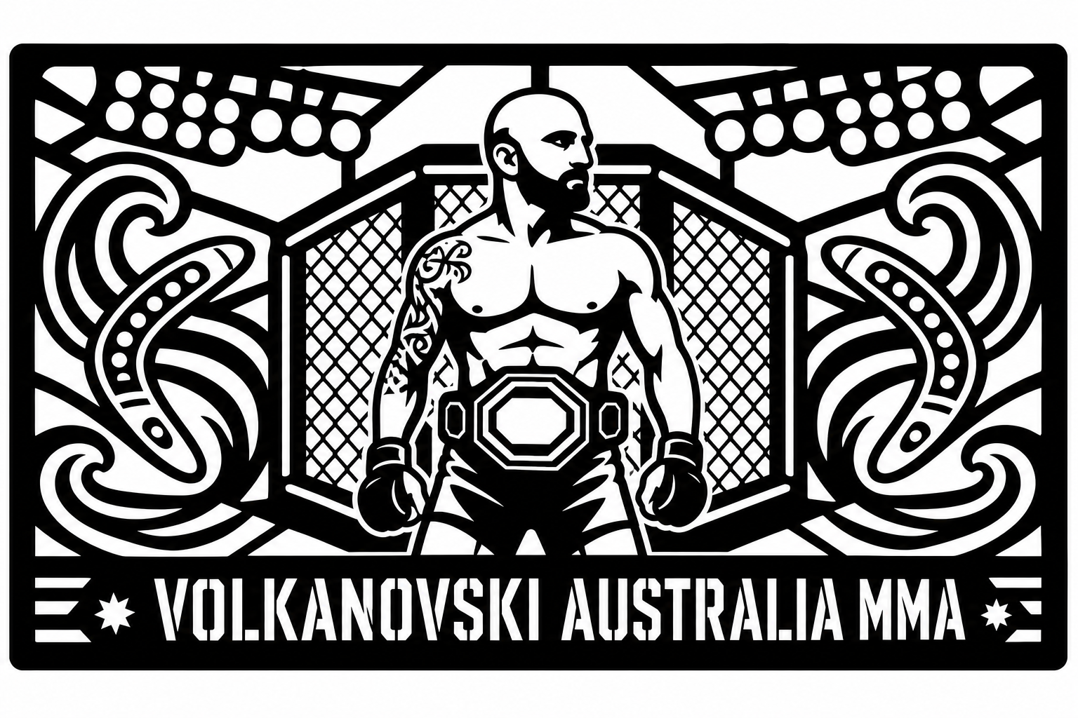 Cuadro metálico MMA Alexander Volkanovski Australia - Stracci Cards