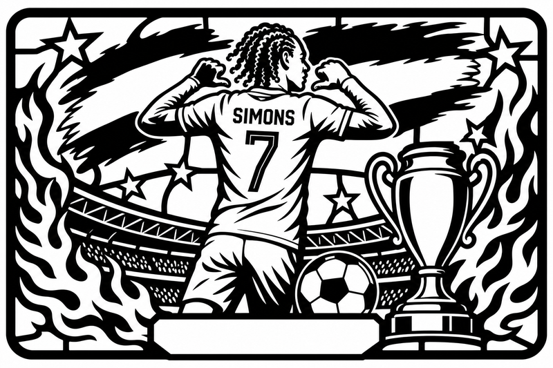 Cuadro metálico Mundial 2026 Xavi Simons Países Bajos